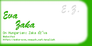 eva zaka business card